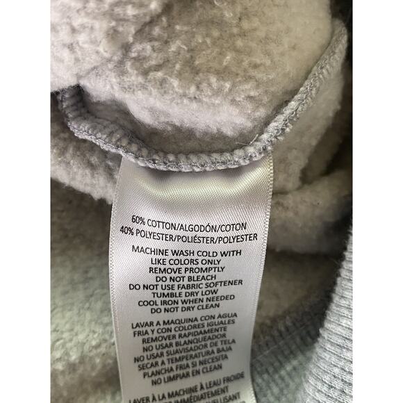 Calvin Klein Cropped Crewneck Sweatshirt Top Women Medium Gray Crop Athleisure - Picture 4 of 4